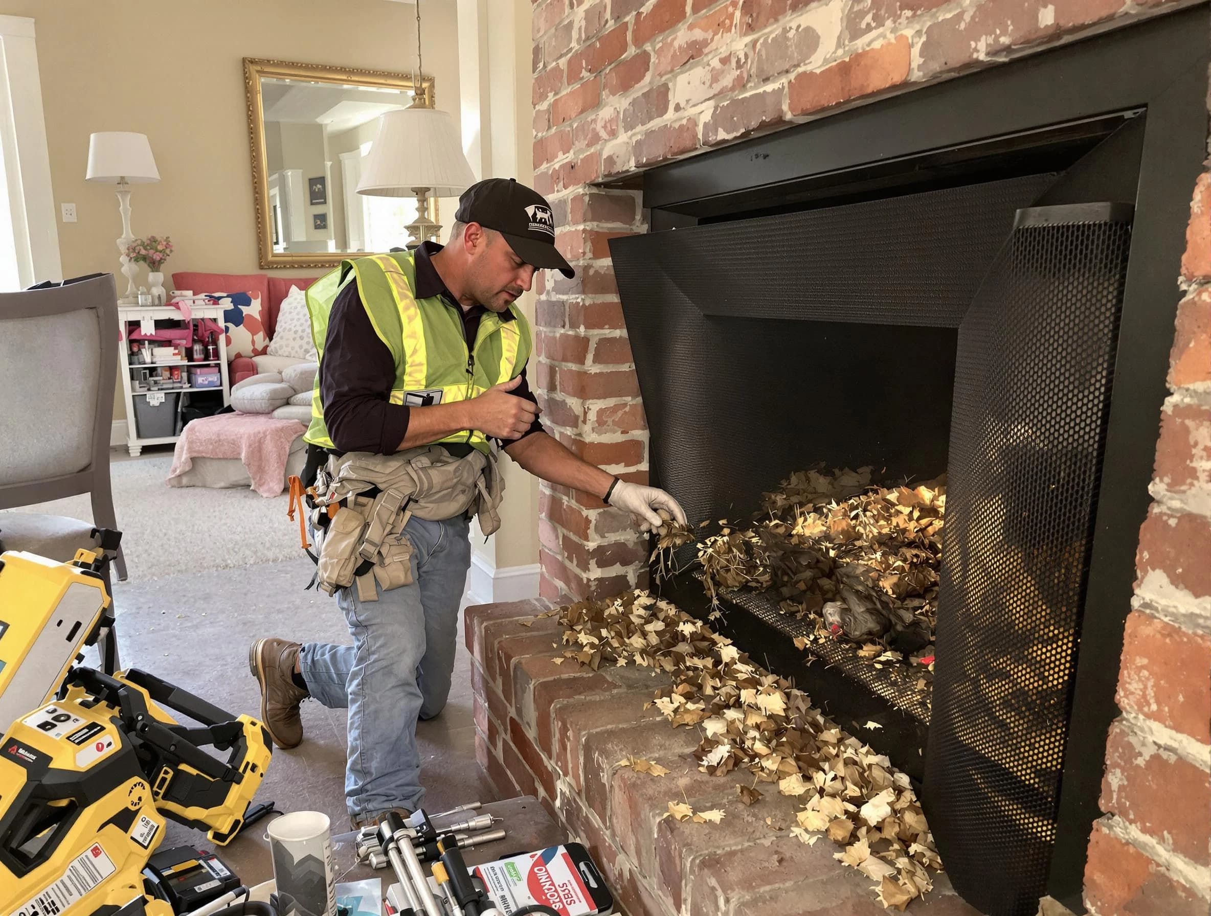 Safe screening installation by Manchester Chimney Sweep in Manchester, VA