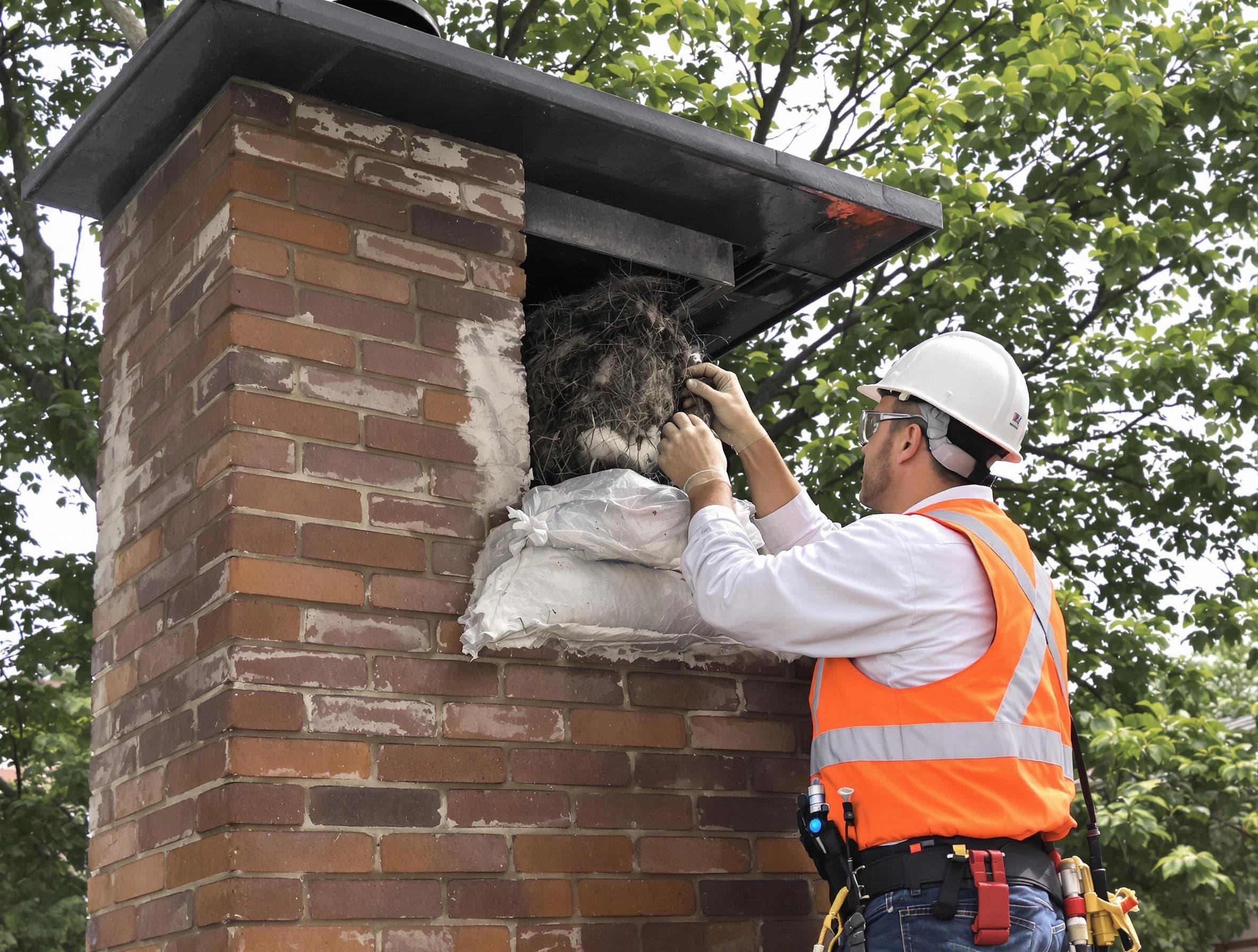 Humane removal of debris and animals by Manchester Chimney Sweep in Manchester, VA
