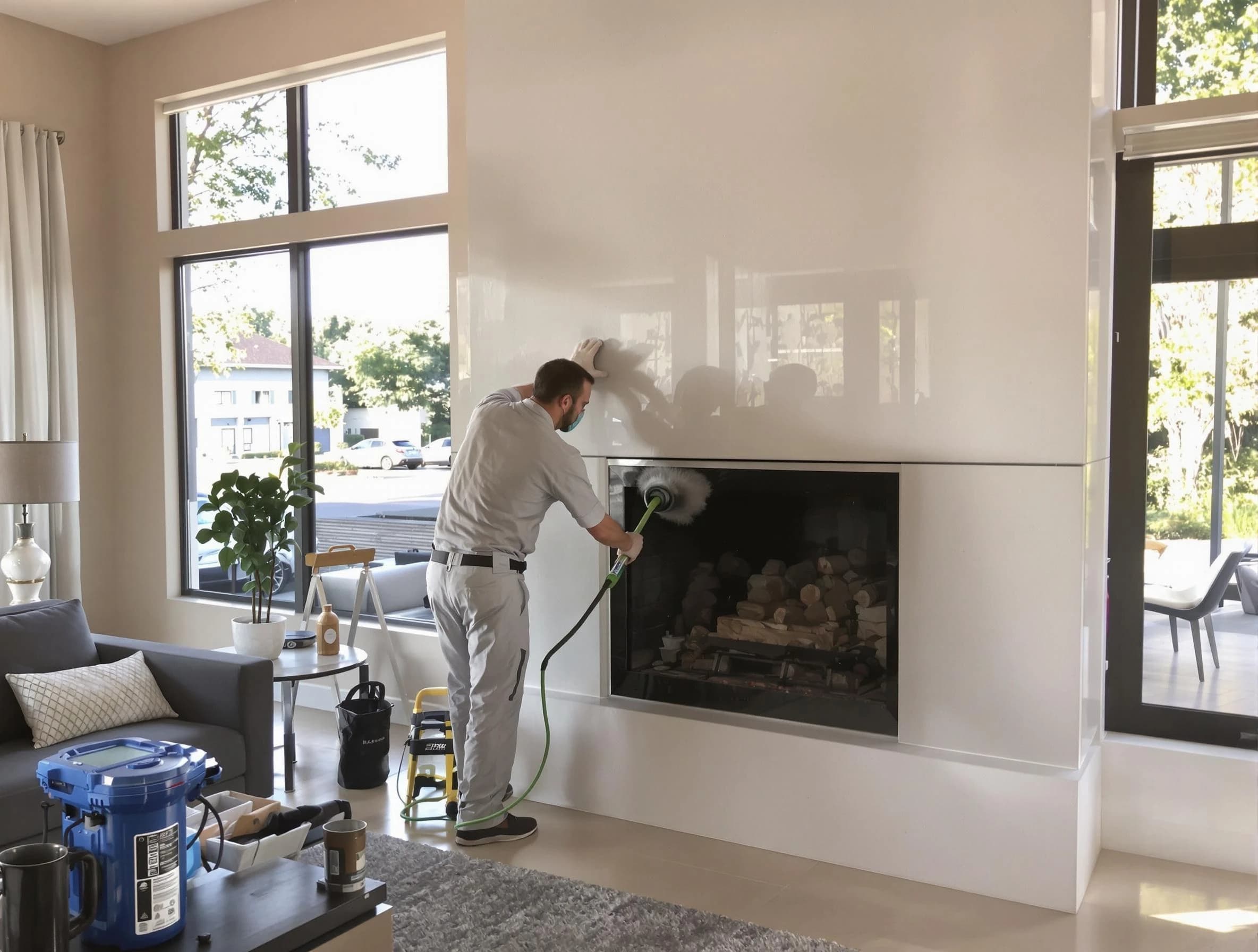 Manchester Chimney Sweep performing thorough soot removal in Manchester, VA