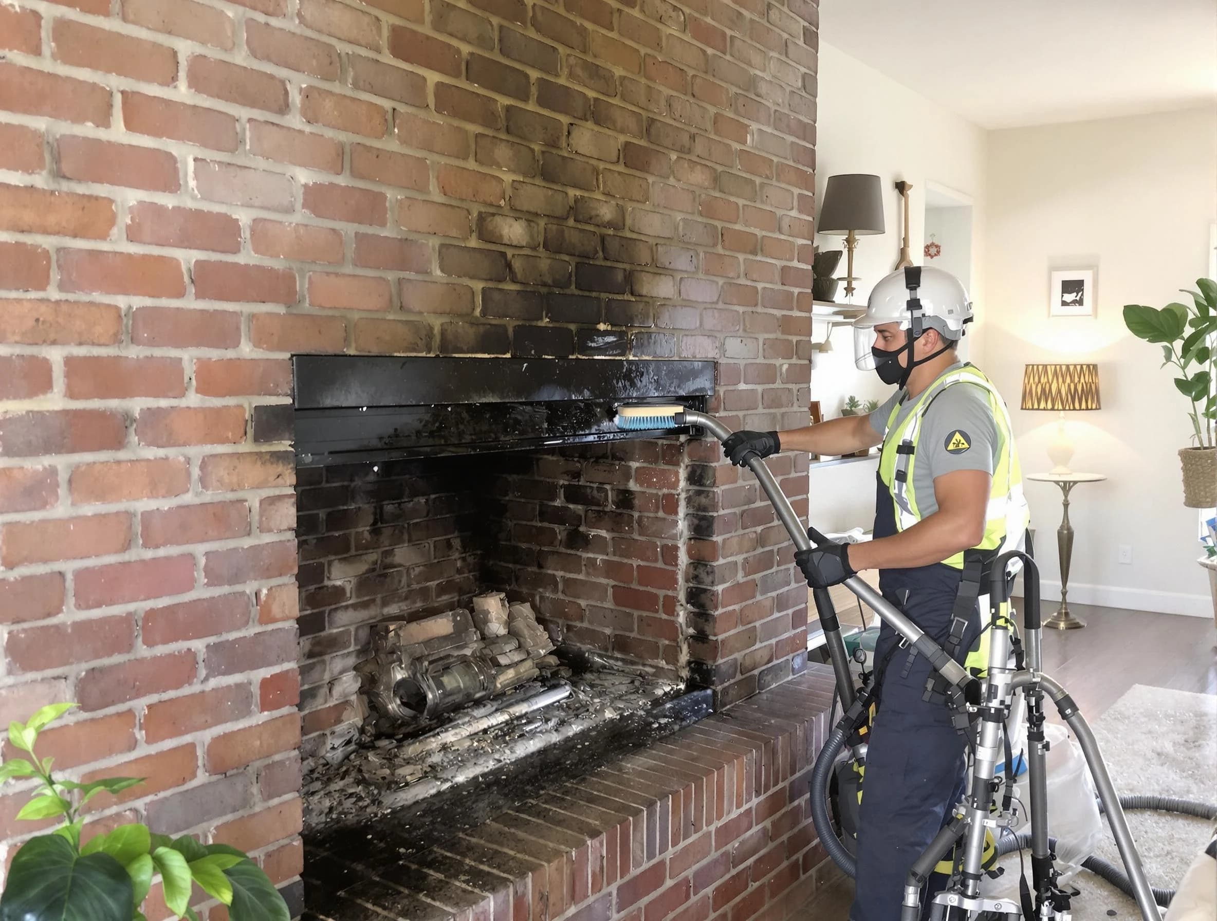 Manchester Chimney Sweep providing fireplace cleaning services in Manchester, VA