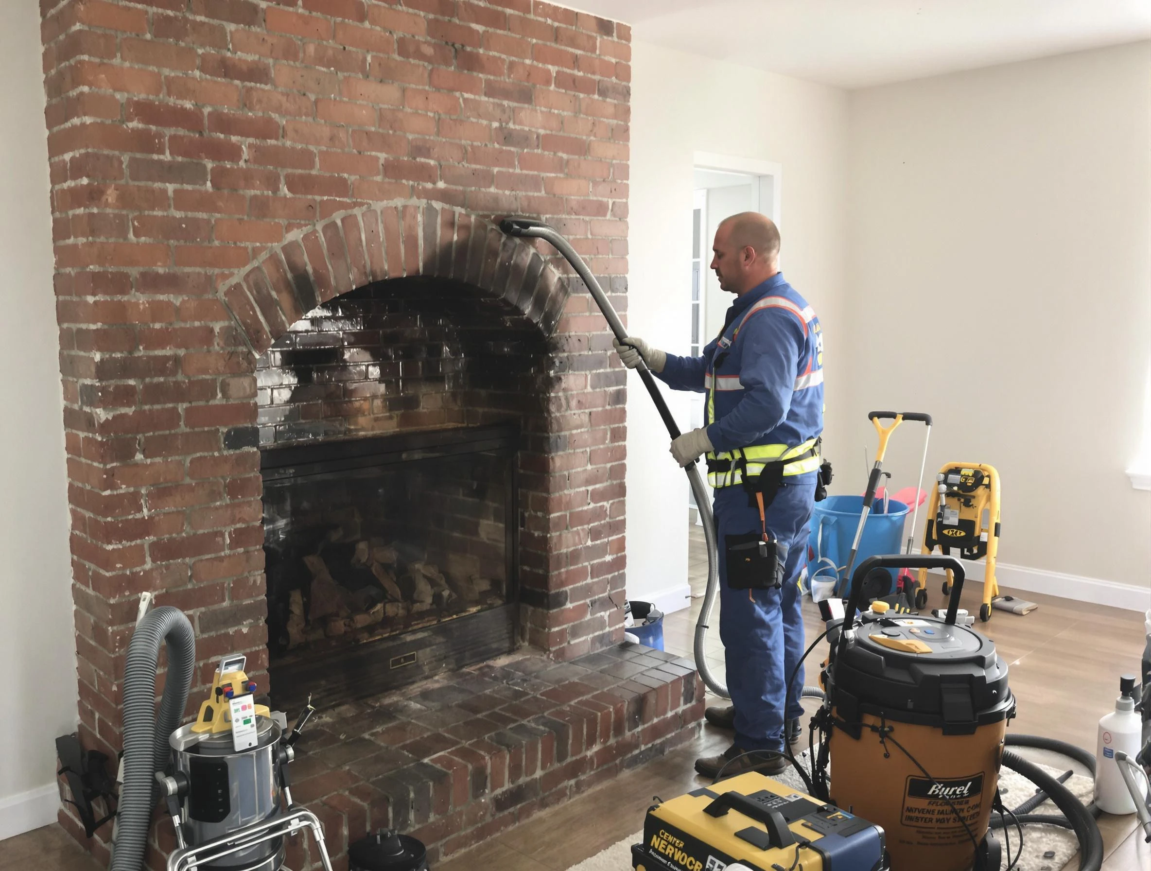 Manchester Chimney Sweep expert performing detailed chimney sweep in Manchester, VA